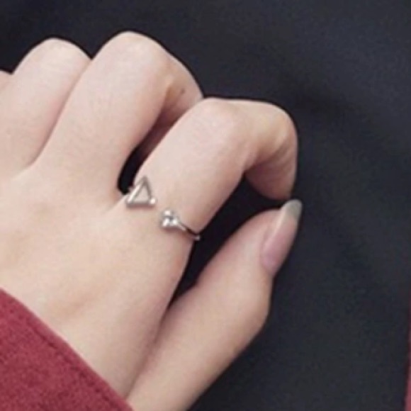 NEW!💙💎MODERN! TRIANGLE! GEOMETRIC RING!💎💙OPEN! - Picture 5 of 8